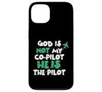 Jesus God is The Pilot Aviation Christian Faith Coque pour iPhone 13