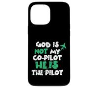 Jesus God is The Pilot Aviation Christian Faith Coque pour iPhone 13 Pro Max