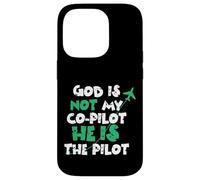 Jesus God is The Pilot Aviation Christian Faith Coque pour iPhone 14 Pro