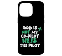 Jesus God is The Pilot Aviation Christian Faith Coque pour iPhone 14 Pro Max