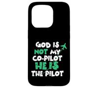 Jesus God is The Pilot Aviation Christian Faith Coque pour iPhone 15 Pro