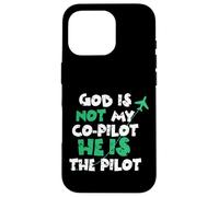 Jesus God is The Pilot Aviation Christian Faith Coque pour iPhone 16 Pro