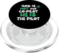 Jesus God is The Pilot Aviation Christian Faith PopSockets PopGrip pour MagSafe