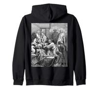 Jésus Guérissant Les Malades Gustave Dore Religieux Art Biblique Sweat à Capuche, Unisexe pour Adultes, Noir, S