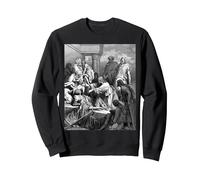 Jésus Guérissant Les Malades Gustave Dore Religieux Art Biblique Sweatshirt, Unisexe pour Adultes, Noir, S