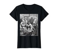 Jésus Guérissant Les Malades Gustave Dore Religieux Art Biblique T-Shirt, Femme, Noir, S