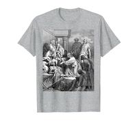 Jésus Guérissant Les Malades Gustave Dore Religieux Art Biblique T-Shirt, Homme, Gris Chiné, L