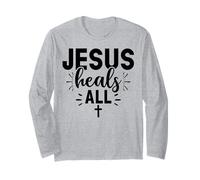 Jésus guérit Tous Les chrétiens Hommes et Femmes reconnaissants Manche Longue