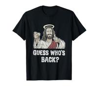 Jesus Guess Who's Back Graphique Amusant de Pâques Résurrection T-Shirt