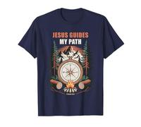 Jesus Guides My Path - Psalm 32:8 Christian Faith Camping T-Shirt
