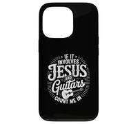 Jesus Guitar Christian Guitar Jesus Music Church Musician Coque pour iPhone 13 Pro