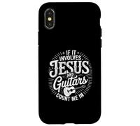 Jesus Guitar Christian Guitar Jesus Music Church Musician Coque pour iPhone X/XS