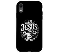 Jesus Guitar Christian Guitar Jesus Music Church Musician Coque pour iPhone XR