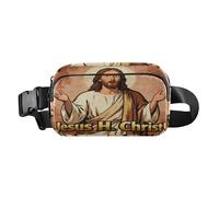 Jesus H. Christ! Sac banane tendance pour homme et femme, sac à bandoulière résistant à l'eau avec sangle réglable pour voyage, shopping, course à pied