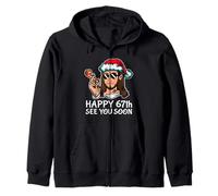 Jesus Happy 67th B-Day See You Soon - Fête Sarcastique Amusante Sweat à Capuche