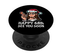 Jesus Happy 68th B-Day See You Soon - Fête Sarcastique Amusante PopSockets PopGrip Adhésif