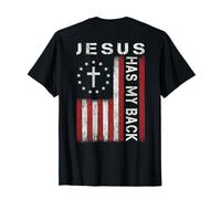 Jesus Has My Back God Christian Bible Faith Cross Religiious T-Shirt