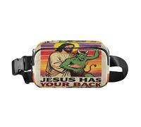 Jesus Has Your Back Sac banane tendance pour homme et femme avec sangle réglable pour l'entraînement, la course à pied, la randonnée