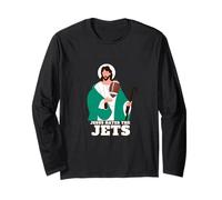 Jesus Hates The Jets Maillot de Football Manche Longue