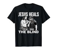 Jesus Heals The Blind Arbitre de Baseball et Softball Amusant T-Shirt