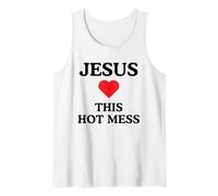 Jesus Hearts This Hot Mess Christian Humour Débardeur