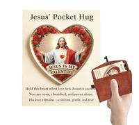 Jesus Hug - Souvenir de motivation en acrylique 2D, carte d'encouragement portable avec message de foi | Cadeau chrétien inspirant pour un soutien quotidien | Pour les croyants, l'église, les amis