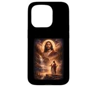 Jésus Hurlant à la Lune Vintage drôle Mystique Coque pour iPhone 15 Pro