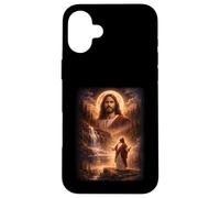 Jésus Hurlant à la Lune Vintage drôle Mystique Coque pour iPhone 16 Plus