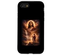 Jésus Hurlant à la Lune Vintage drôle Mystique Coque pour iPhone SE (2020) / 7/8