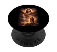 Jésus Hurlant à la Lune Vintage drôle Mystique PopSockets PopGrip Adhésif