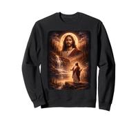 Jésus Hurlant à la Lune Vintage drôle Mystique Sweatshirt