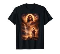 Jésus Hurlant à la Lune Vintage drôle Mystique T-Shirt