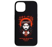 Jesus I Am The Way Christian Gothic John 14:6 Verse biblique Coque pour iPhone 13