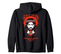 Jesus I Am The Way Christian Gothic John 14:6 Verse biblique Sweat à Capuche
