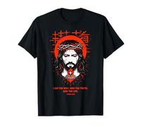 Jesus I Am The Way Christian Gothic John 14:6 Verse biblique T-Shirt