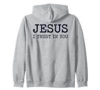 Jesus I Trust in You Vintage Christian Faith Typographie Sweat à Capuche