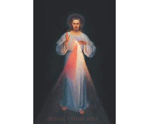 Jesus I trust you 6x9 ” Portable Christian Notebook with The only true image of Jesus Christ in accordance with the vision of St. Faustina. Paperback