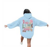 Jesus I Will Praise Him In Every Season Hoodies for Women Y2K Graphic Christian Vintage Hoodie Clothes Pray The Lord Fashion Plain Casual Pull à capuche à manches longues Automne Country, bleu, XL
