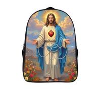 jésus imperméable sac à dos 2 compartiment unique adolescent décontracté livre sac christ dieu sac à dos 3d imprimé-16,filles et garçons pour l'école les voyages les affaires