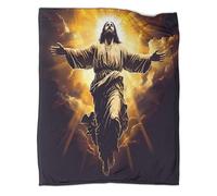 Jesus Imprimée 3D Couverture De Noël Canapé Couverture Douillette Couverture De Flanelle Blanket Motif De Noël Imprimé En Soft Léger Pour Canapé Lit Et Voyages En Plein Air 40x50inch(100x130cm)
