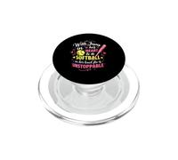 Jesus in Her Heart Softball Hand She is Unstoppable Pichet PopSockets PopGrip pour MagSafe
