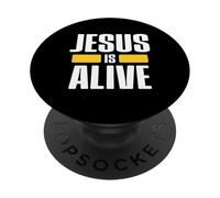 Jesus is Alive Christian Fellowship Easter Resurrection PopSockets PopGrip Adhésif