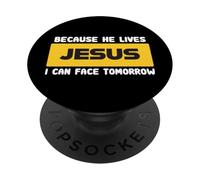 Jesus is Alive Resurrection Hope Christian Faith PopSockets PopGrip Adhésif