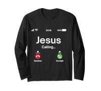 Jésus is Calling and I Must Go Christian Religious Manche Longue