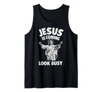 Jesus is Coming Look Busy Drôle Chrétien Design Débardeur