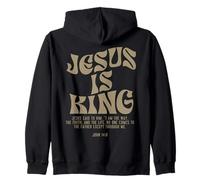 Jesus is King Bible Verse John 14:6 Christian God (on Back) Sweat à Capuche
