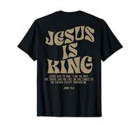 Jesus is King Bible Verse John 14:6 Christian God (on Back) T-Shirt