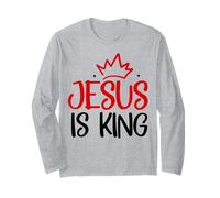 Jesus is King Bible Verse John 14:6 Christian God Religious Manche Longue