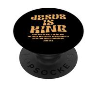 Jesus is King Bible Verse John 14:6 Christian God Religious PopSockets PopGrip Adhésif