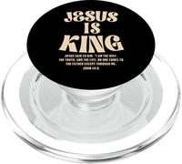 Jesus is King Bible Verse John 14:6 Christian God Religious PopSockets PopGrip pour MagSafe